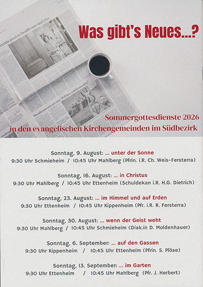 Termine Sommerkirche
